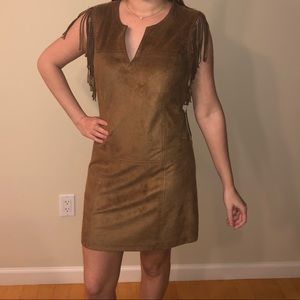 Express Dress with fringe sleeve